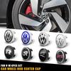 For VolkswagenMK6 4Pc 55mm 56mm 60mm 65mm Car Wheel Center Hub Cap Rim Cover Stickers For Volkswagen VW GTI R-Line R Polo T5 Golf Passat Scirocco