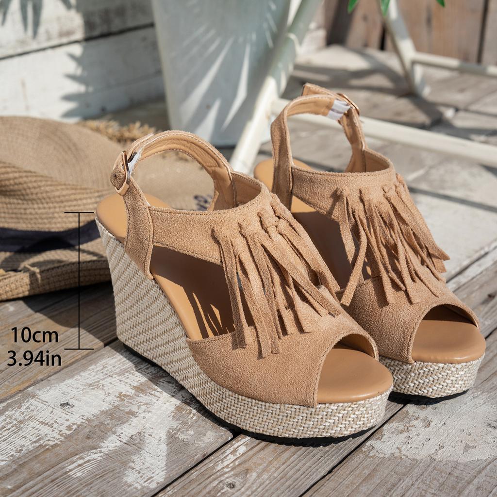 Женские босоножки на танкетке на платформе, стильные босоножки с открытым носком и ремешками на щиколотке, женские легкие, удобные, повседневные, модные туфли для женщин