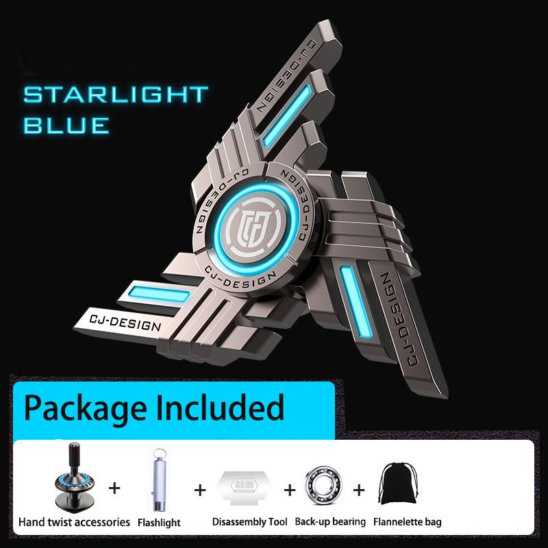 Спиннеры Commander Fidget со светящимся, прочным высокоскоростным бесшумным подшипником, игрушками/подарками для пальцев и рук для взрослых и детей (Фонарик в комплекте)