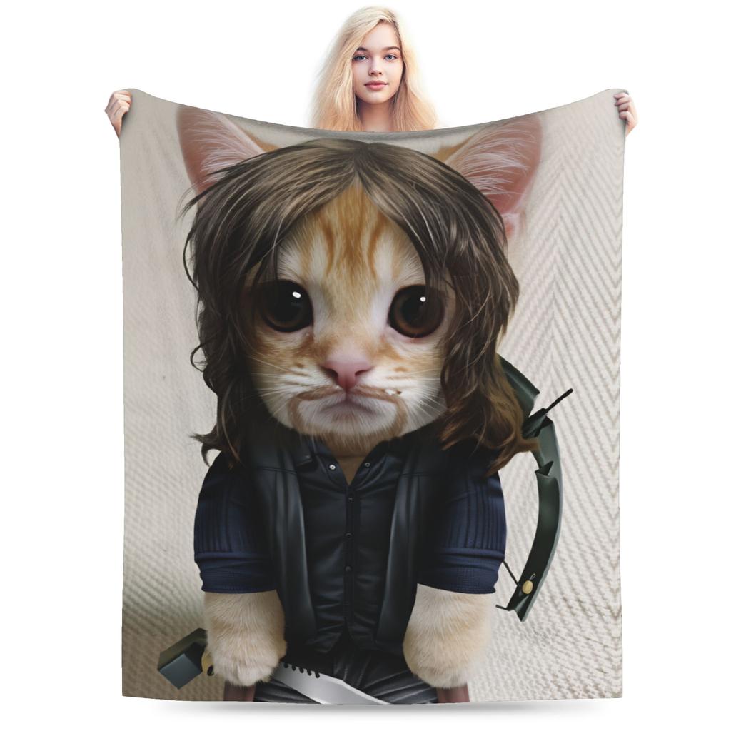 Мягкое Теплое Одеяло Мальчик Девочка Пикник Даррил Диксон Ходячие Мертвецы Постельное Белье Пледы Фланелевое Покрывало Для Дивана Кровати Чехол На Диван-Кровать