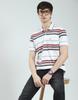 MONTE CARLO Men's Regular Fit Striped Half Sleeve Polo T-Shirt