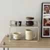 Double-layer Storage Rack Simple Desktop Tray Multi-Function Condiment Shelf Cosmetics