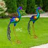 Peacock Garden Statue Decorative Figurine Metal Creative Lawn Ornament Iron Art Sculpture for Porch