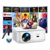 TV Electric Focus Auto Keystone High Brightness 700 Real 1080P 4K Compatible Projector Stand WIFI Bluetooth Zoom Dustproof and Compatible with