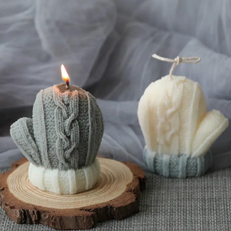 1 шт. Шерстяные перчатки Форма для свечи из силикона Рождественская серия Зимняя Креативная Выпечка Шоколад Печенье Мусс Форма