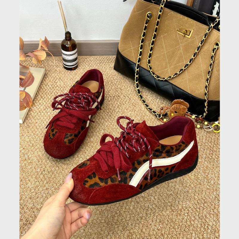 Внутренняя высота увеличена на 4 см~ Леопардовый принт универсальные ретро кроссовки для тренировок Форреста Гампа женские осень-зима 2025 новая спортивная обувь r