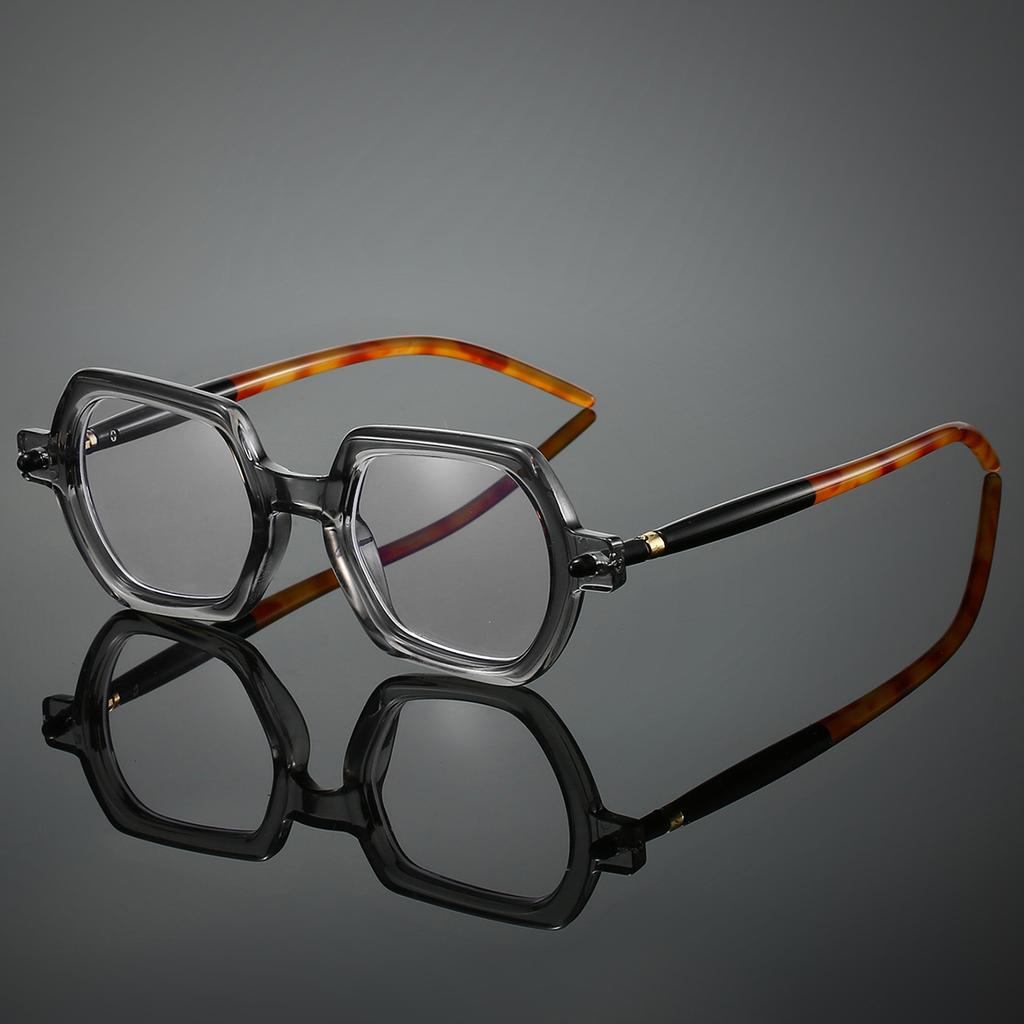 Vintage Polygon Optical Frames Men Fashion Blue Light Blocking Glasses Women Trendy Luxury Brand Design Eyeglasses