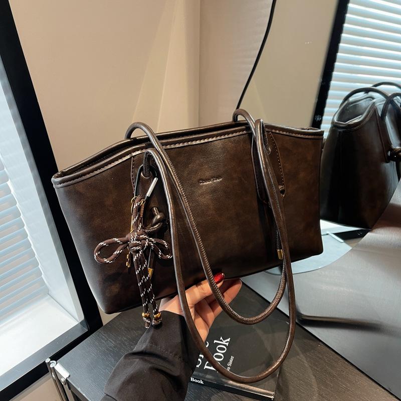 Сумка-тоут премиум-фактуры, новинка 2024 года, модная женская сумка через плечо, вместительная сумка для поездок на работу