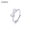 Lindon Classic Copper Alloy Zircon Ring Ladies Jewelry Wedding Promise Party Gift