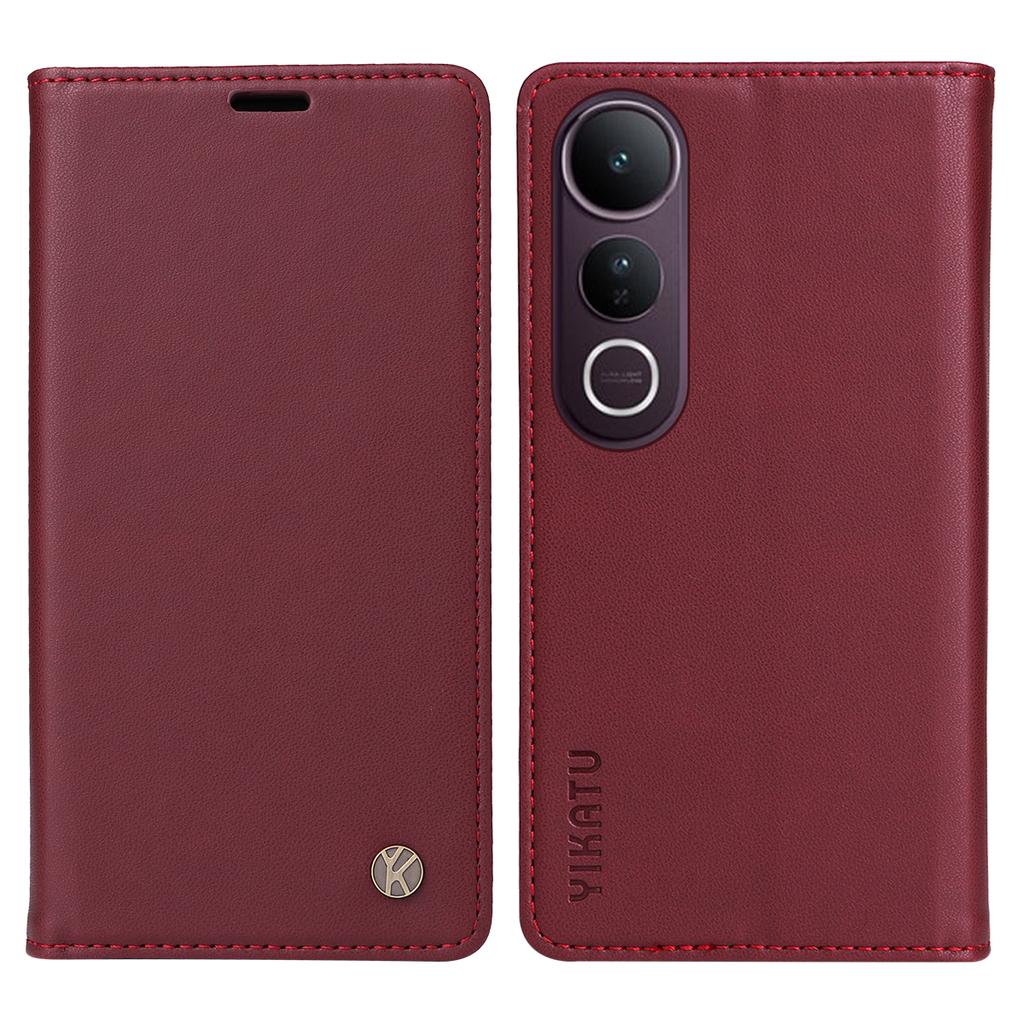 Для vivo V50 Lite 5G Чехлы для телефонов YIKATU Магнитная застежка PU кожа Мобильная обложка