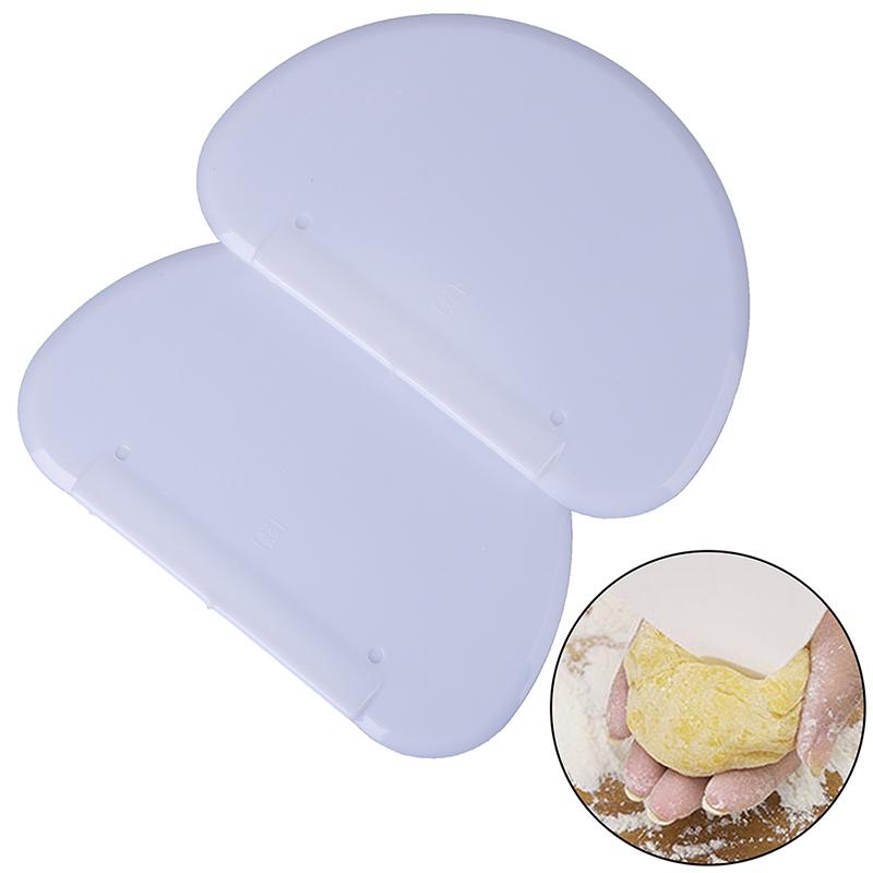 Белый резак для теста, инструменты для торта, скребок, гибкий безопасный пластиковый кухонный инструмент