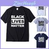 Стильная черная футболка 'Black Lives Matter' против расизма для унисекс, повседневная и удобная