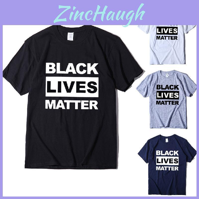 Стильная черная футболка 'Black Lives Matter' против расизма для унисекс, повседневная и удобная