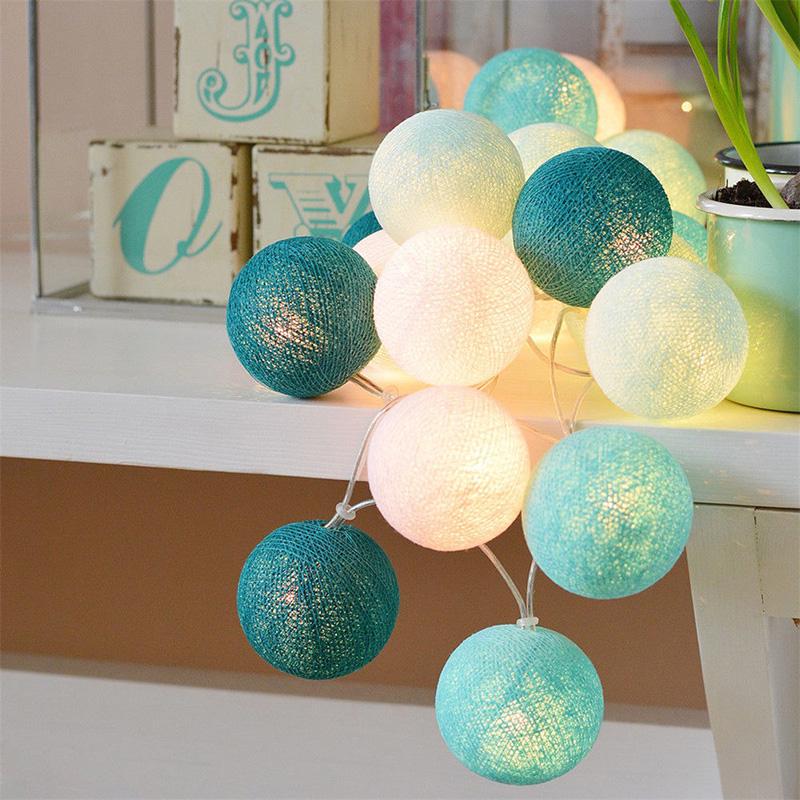 3M 20 LED Colorful Cotton Ball LED String Christmas Wedding Party Fairy Lights
