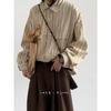 2024 Striped Long Sleeve Shirt Japanese Hong Kong Style Ins Loose Shirt Boys Summer Trendy Versatile Casual Coat