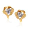 Позолоченные женские серьги-гвоздики Estele Purity Heart с австрийскими кристаллами