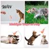 Self-play Cat Toy Collar Feather Interactive Wand Hands Free for Indoor Cats Teaser with Bell Adjustable Kitty Solo Play