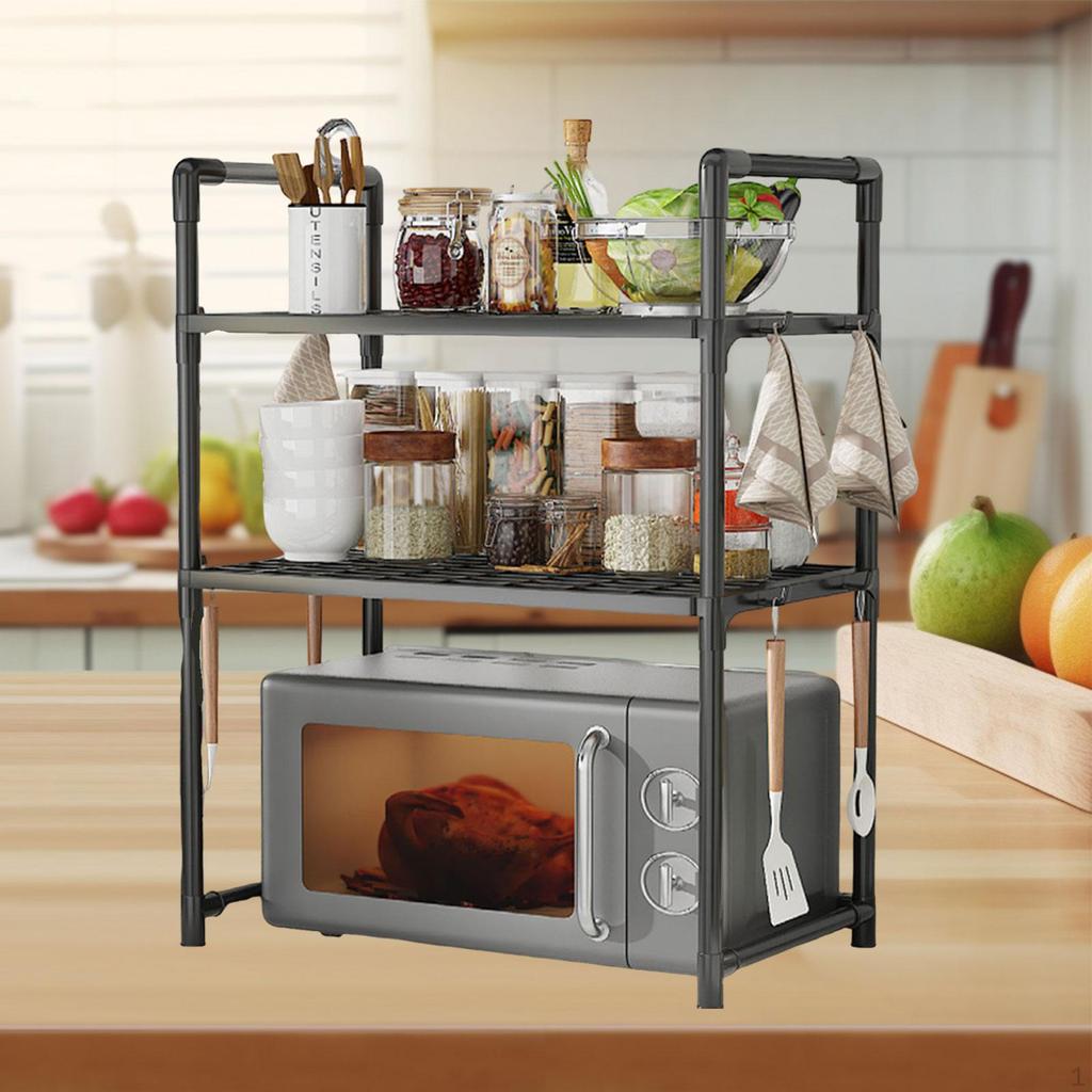 Microwave Oven Storage Rack Counter Organizer Shelf Multifunction