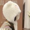 Y2k Plush Puppy Hat Warm Ear Protection Hat Animal Cartoon Fleece Hat  Woman