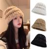 Warm Fluffy Earmuffs Thickened Pullover Cap Fashion Knitted Beanie Hat  Women