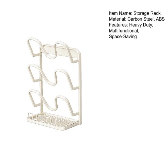 Подставка для хранения крышек от кастрюль Держатель для крышек от кастрюль с подставкой для ложки во время готовки Органайзер для крышек из углеродистой стали со съемным поддоном для капель для кухонных шкафов