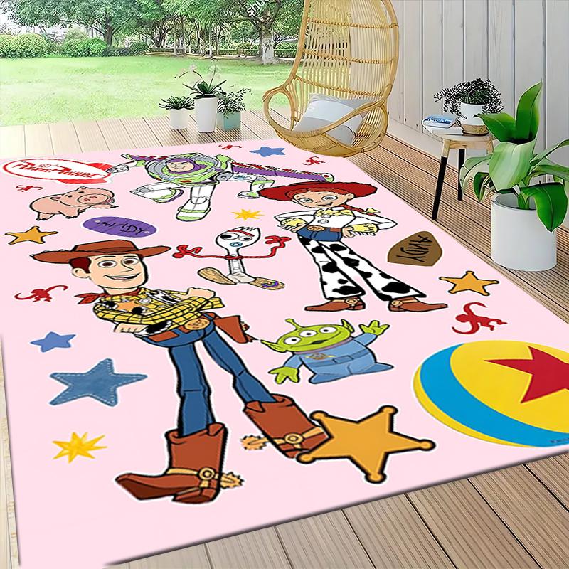Toy Story Characters Carpet Rug Soft Washable Antislip Home Living Room Sofa Mats Personalized Christmas Rug
