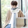 Windproof Long Wool Tassel Scarf Korean Style Winter Neckerchief Men Cashmere Scarf  Women/Male