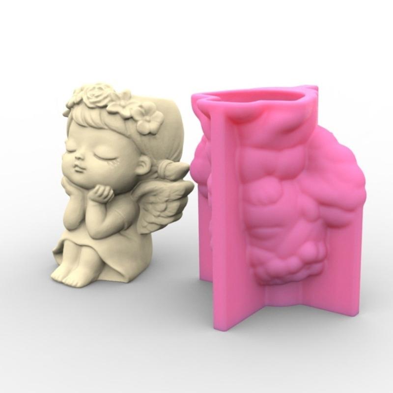 Силиконовая форма для цветочного горшка, бетонная цементная форма для горшка для растений, форма для цветочного горшка, форма для эпоксидной смолы, держатель для кистей для макияжа, форма-органайзер