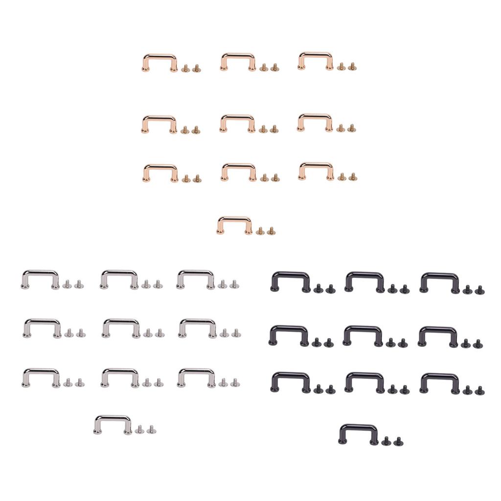 10 шт. пряжка для арочного моста 19x11x5 мм из сплава с D-образным кольцом и винтами PH для сумок Clo