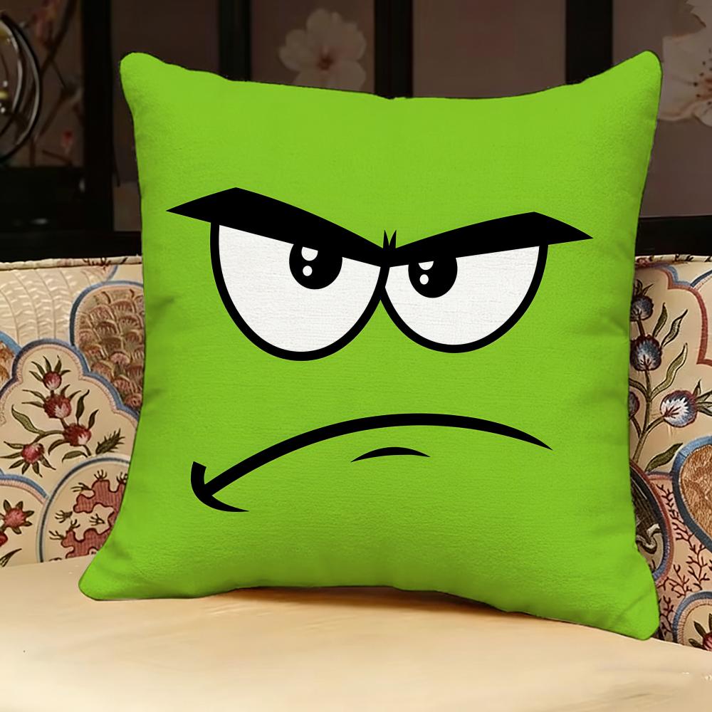 CARTOON ANGRY EYES Pillow Case Pillowcase Doublesided Printed Sofa Cushion Bedroom Headboard Pillow