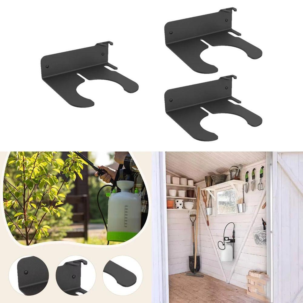 Wall-Mounted Garden Sprayer Rack Versatile Design Space-Saving Sprayer Holder Rust Resistant Heavy Duty Tool Storage Shelf