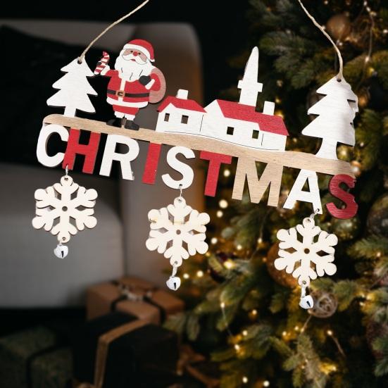 Christmas Wood Door Elk Outdoor Sign Santa Gnome Snowman Indoor Decoration Front Door Wall Hanging