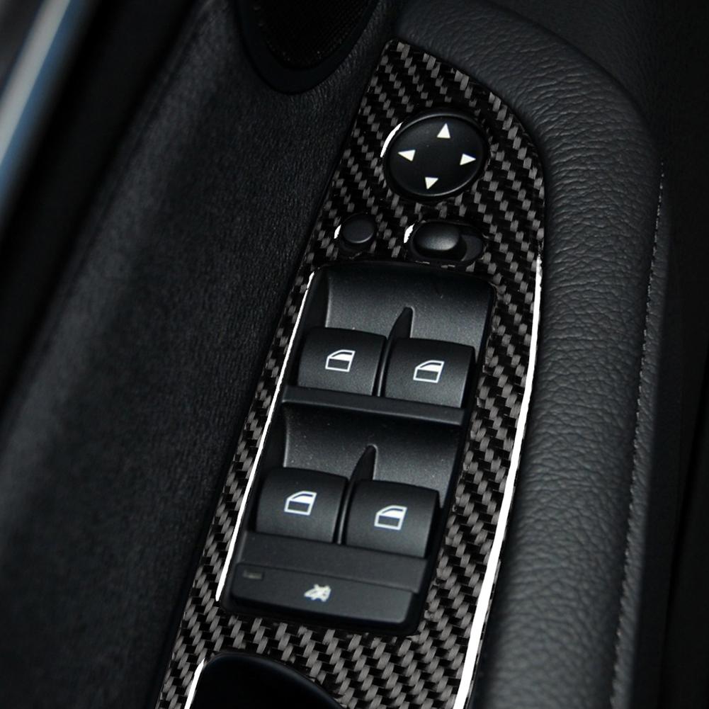 Украшение салона автомобиля, 4 шт., углеродное волокно, панель подъема окна, переключатель, рамки, наклейки для BMW X5 E70 X6 E71, автозапчасти