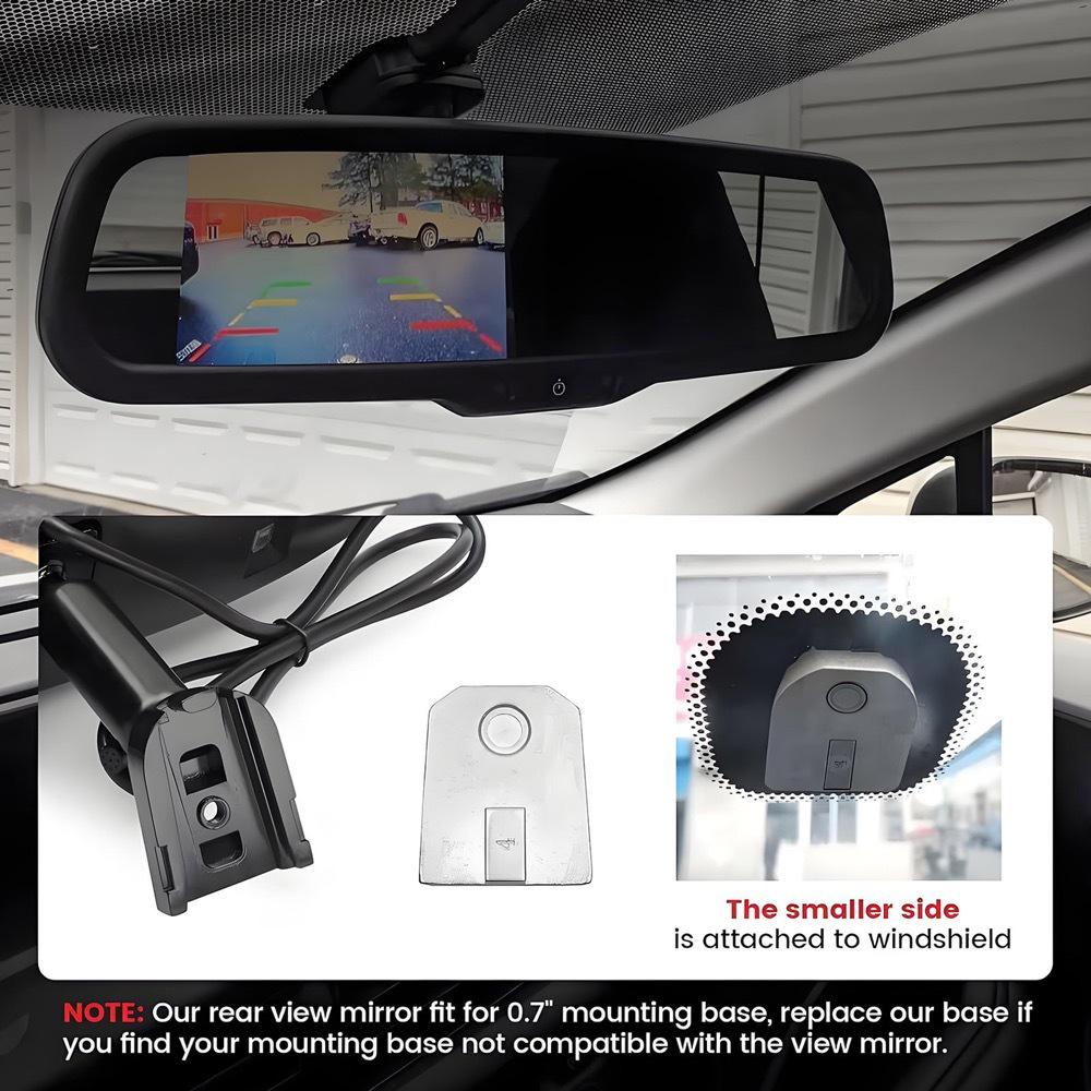 4.3-Inch Rearview Mirror with Brake Light Camera for Opel Vivaro, Movano, Renault Trafic