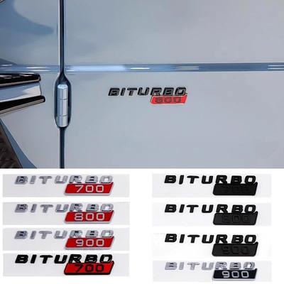 2 шт. автомобиль ABS BITURBO 700 800 900 логотип боковое крыло багажник значок эмблема наклейки наклейка для G класса G700 G800 G900 W463 W205 W210 W212 CLK GLA SLS