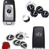 Interior Stickers 14/15MM Car Remote Key Sticker Aluminum Emblem Decoration Decal For Lexus IS250 IS200 CT200h GS300 LS430 RX450