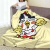 Kwaii Anime B-Buldak RameSn Flannel Blankets Winter  Warm Soft Throw Blanket for Child Couch Bed Funny Bedspread Sofa Bed Cover