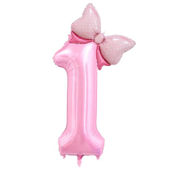 Набор воздушных шаров для вечеринки "Счастливый", 40 дюймов, номер, форма банта, воздушный шар из алюминиевой фольги с надувной соломинкой CLE