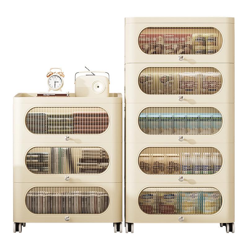 Nordic Style Plastic Storage Cabinet for Living Room or Bedroom