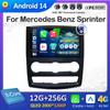 Android 14 беспроводной Carplay WIFI автомобильный видеоплеер для Mercedes Benz Sprinter аудиоплеер смарт-система навигация GPS 4G аксессуары BT