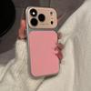 Противоударный чехол однотонный с текстурой кожи для iPhone 14/15/16/17 Pro Max
