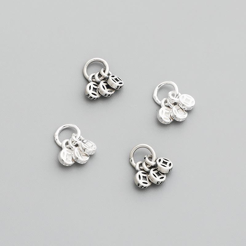 Подвеска из тайской монеты из стерлингового серебра S925 для самостоятельного изготовления ювелирных изделий: Браслеты, ожерелья и аксессуары из бисера и веревки.