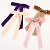 Корея Элегантные Длинные Ленточные Бархатные Банты Заколки для Волос Женские Девичьи Зажимы для Волос Заколка Аксессуары Заколка Головной Убор
