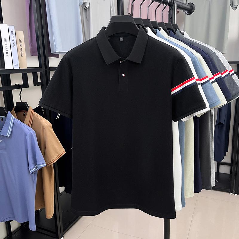 [Hong Kong Goods Withdrawal] Simple And Atmospheric Thin Short-Sleeved Men'S Polo Shirt Business And Leisure Spot