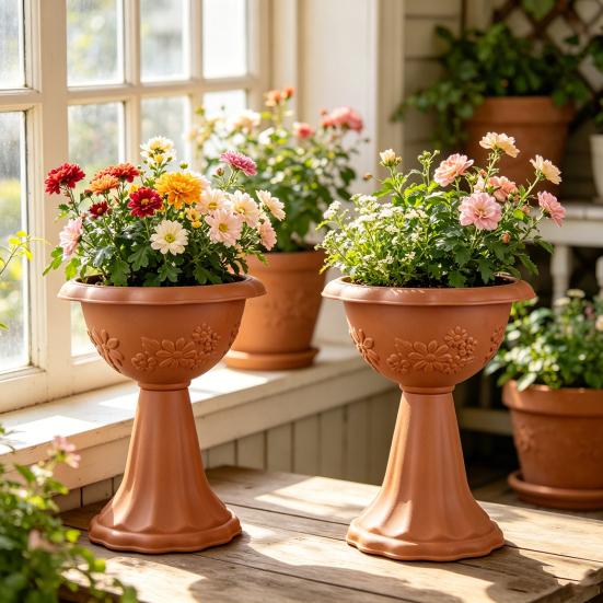 With Drainage Holes Goblet-shaped Ring Resin 23 Cm 1 Pc