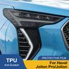 Индивидуальная подгонка для Haval Jolion Jolion Pro 21-26 Высокоглянцевая дымчато-черная защитная пленка для фар TPU PPF Предварительно вырезанная пленка против царапин