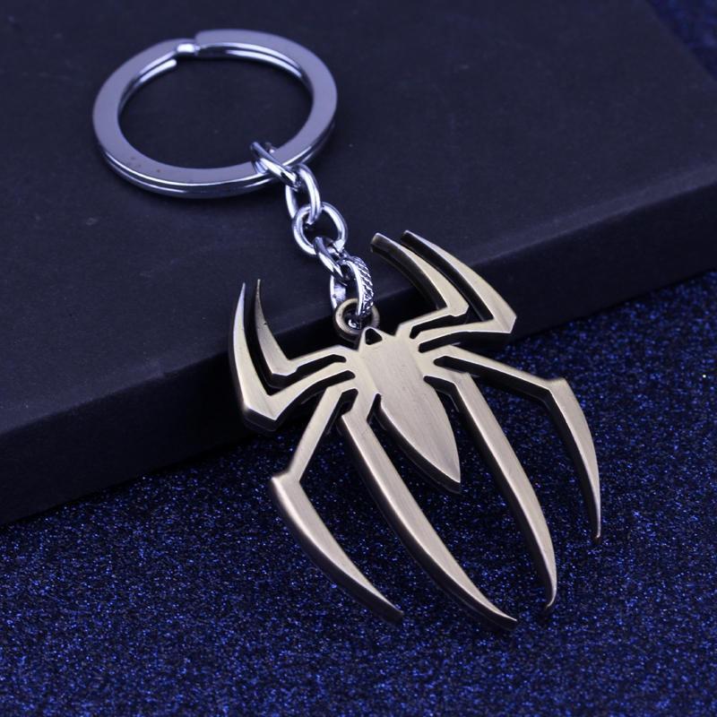 Spider Keychains The Amazing Spider Metal Keychain Pendant Key Chain Chaveiro Movie Jewelry