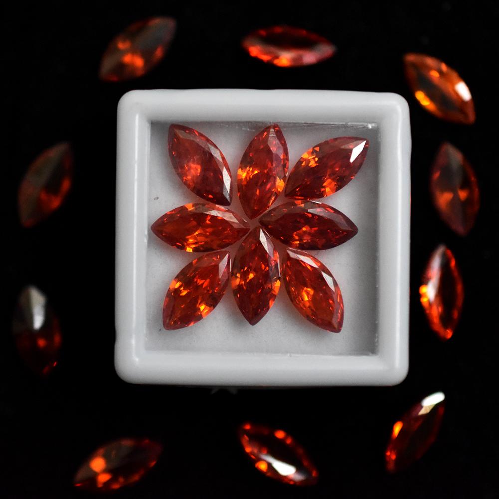 Natural   Orange Sapphire Unique Marquise Cut 9 Pcs 10x5 mm Lot Gemstone
