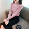 Turtleneck Hollow-out Lace Trim Knitwear Long Sleeve Spring Autumn Versatile Fashion Outer Wear Base Layer Top