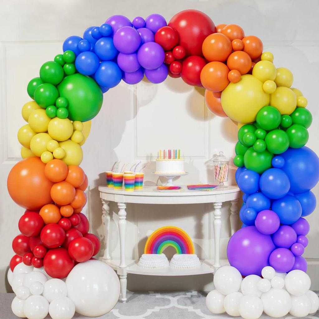 Красочные радужные гирлянды из воздушных шаров, комплекты арок для свадеб, дней рождения, вечеринок, украшений для детей, детского душа, разноцветные латексные шары